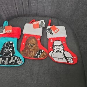 NWT Disney Star Wars 9" Mini Stockings Darth Vader Chewbacca Stormtrooper Ruz